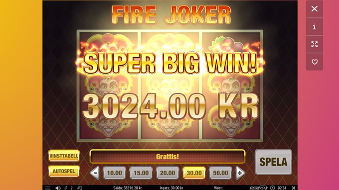 Super big win Fire Joker